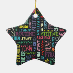 Cheer Terms On The Chalkboard Ceramic Ornament