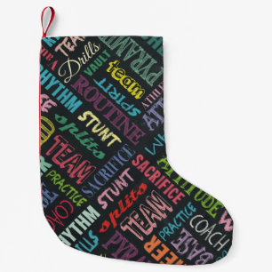 Cheer Terms On The Chalkboard Small Christmas Stocking