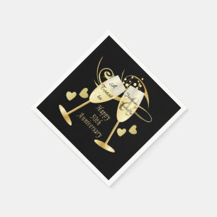 Cheer to 50 Year Anniversary   DIY Text Napkin