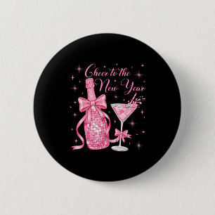 Cheer To The New Year Happy New Year 2026 Countdow 2 Inch Round Button