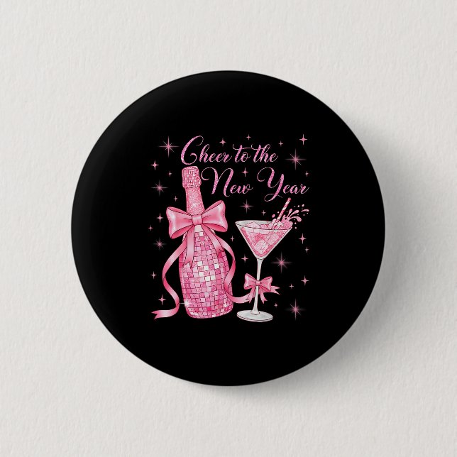 Cheer To The New Year Happy New Year 2026 Countdow 2 Inch Round Button (Front)