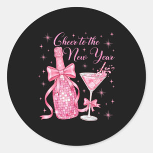 Cheer To The New Year Happy New Year 2026 Countdow Classic Round Sticker