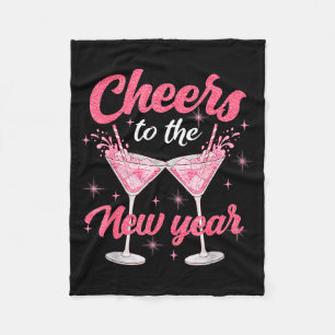 Cheer To The New Year Happy New Year 2026 Countdow Fleece Blanket