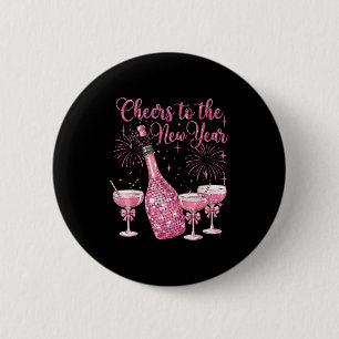 Cheer To The New Year Happy New Year 2026 Party 2 Inch Round Button
