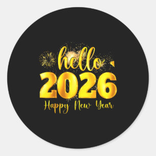 Cheer To The New Year Happy New Year 2026 Party  Classic Round Sticker