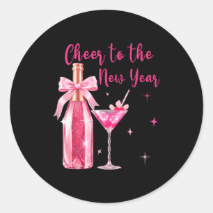 Cheer To The New Year Happy New Year 2026 Party Gi Classic Round Sticker