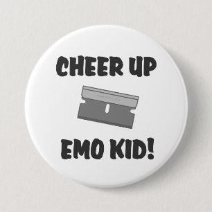 Cheer Up Emo Kid ! 3 Inch Round Button