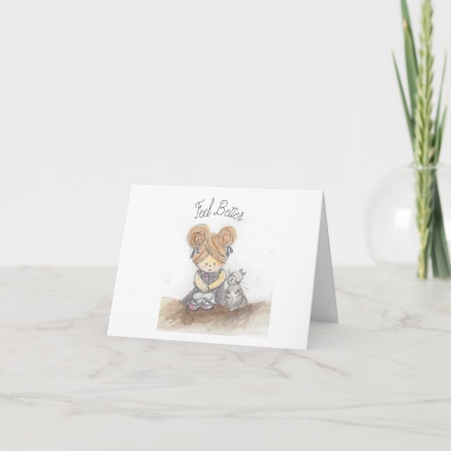 Cheer up get well card for girls or women (Front)