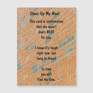 Cheer Up Man! Magnetic Greeting Card
