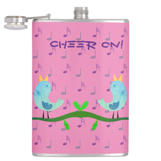Cheer Vinyl Wrapped Flask (Opened)