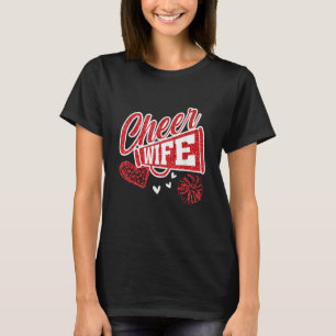 Cheer Wife Biggest Fan Leopard Print And Pom Pom 1 T-Shirt