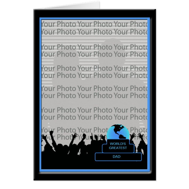 Cheer Worlds Greatest Dad Award Photo Frame Card 2 (Front)