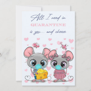 Cheer you up mice and cheese greeting card