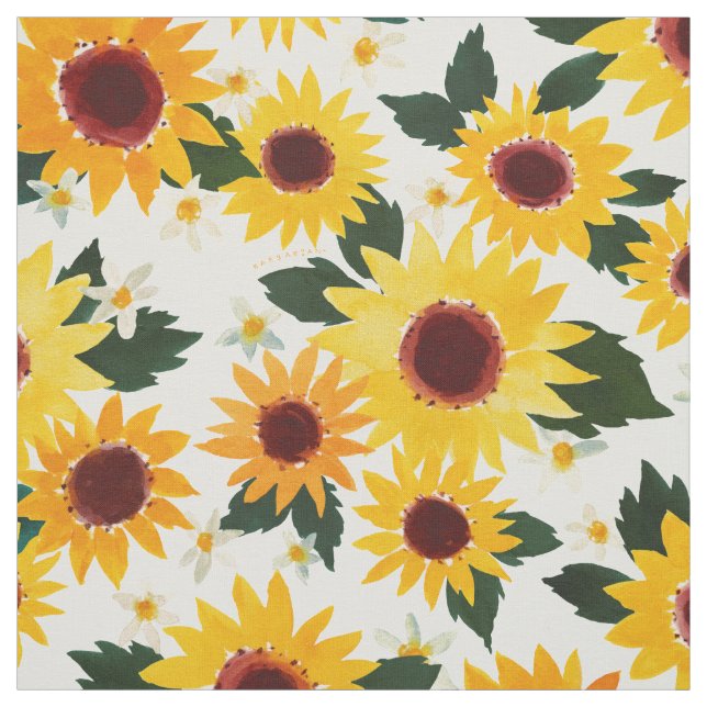 CHEERFUL AF Bold Happy Sunflower Fabric (Swatch)