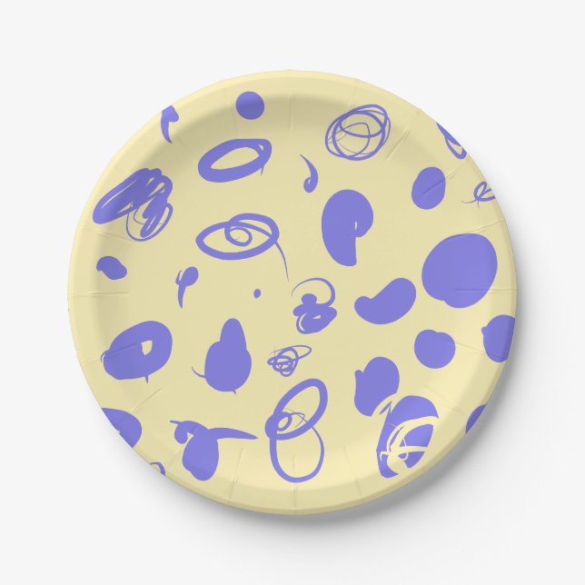 Cheerful and fun print design Paper Plate (Front)