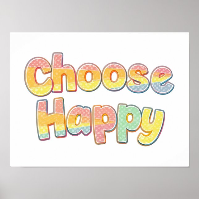 Cheerful and Positive Kids Typography Poster (Front)