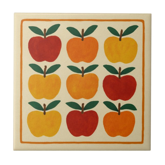 Cheerful Apple Arrangement Tile (Front)