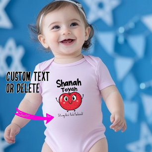 🍎Cheerful Apple Bliss with custom text Baby Bodysuit