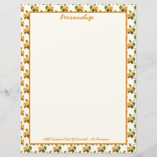 Cheerful Apricot Fruit on Vine Personalize