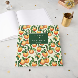 Cheerful Apricot Illustration Grid Guest Book