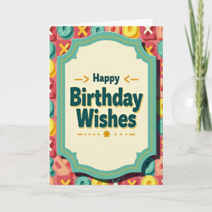 Cheerful Birthday Scalloped Frame Card