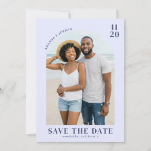 Cheerful Blue Beach Photo Save The Date