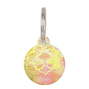Cheerful Boho Southwest Bohemian Acrylic Fluid Pou Pet Tag