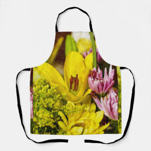Cheerful Bouquet Painterly Apron