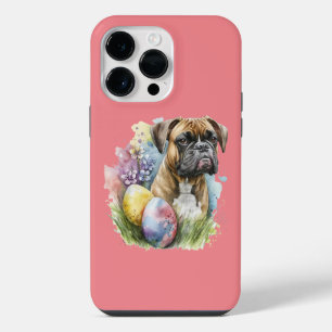 Cheerful Boxer Dog Easter Egg, Happy Easter Boxer iPhone 14 Pro Max Case