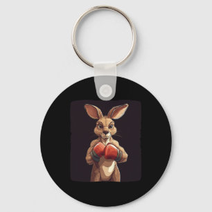 Cheerful Boxer Kangaroo For A Lighthearted Punch Keychain