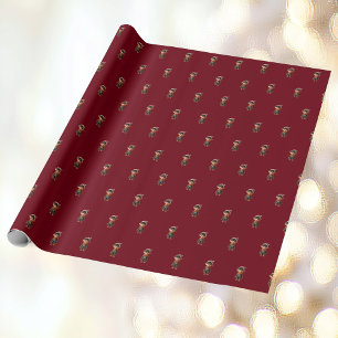 Cheerful Boy Christmas Elf Wrapping Paper