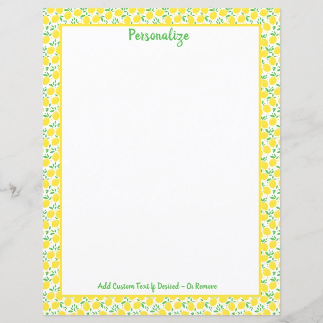 Cheerful & Bright Lemons Vine Orchard Personalize (Front)