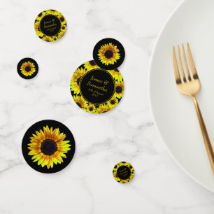 Cheerful Bright Yellow Sunflower  - Confetti