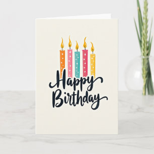 Cheerful Candle Birthday Card
