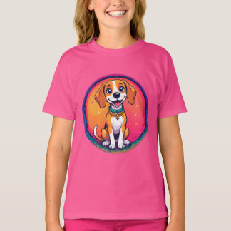 Cheerful Cartoon Dog T-Shirt
