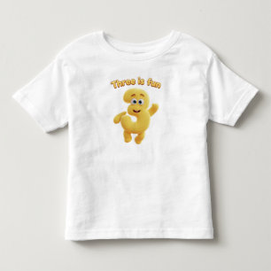 Cheerful Cartoon Number 3 "Three is Fun" Toddler T-shirt