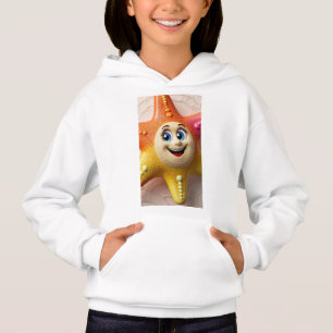 "Cheerful Cartoon Starfish" Hoodie
