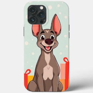 Cheerful, cartoon-style dog iPhone 13 pro max case