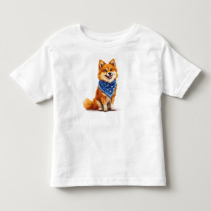 Cheerful, cartoon-style dog toddler t-shirt