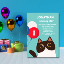 Cheerful Cat Party Balloon Kids Birthday