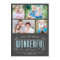 Cheerful Chalkboard Holiday 4-Photos Flat Card