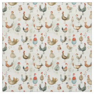 Cheerful Chicks: Whimsy Chicken Fabric