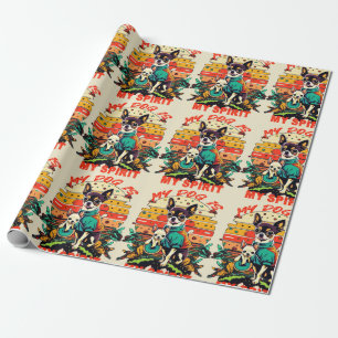 Cheerful Chihuahua Duo: Playful Doggy Adventure Wrapping Paper
