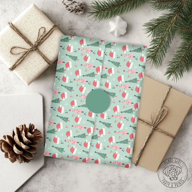 Cheerful Christmas Mint Wrapping Paper (Creator Uploaded)