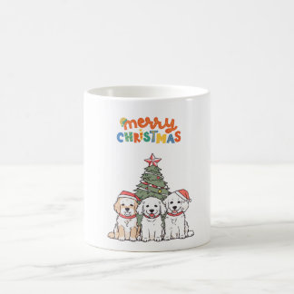 Cheerful Christmas Mugs: Adorable Puppies Bring Ho Coffee Mug