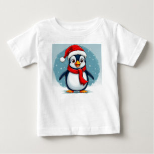 🎄🐧 Cheerful Christmas Penguin Baby Gift ✨ T-Shirt