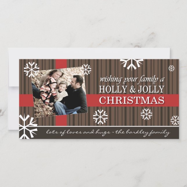 Cheerful Christmas Photo Card (Front)
