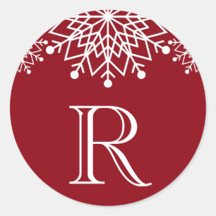 Cheerful Christmas   Red and White Envelope Seal