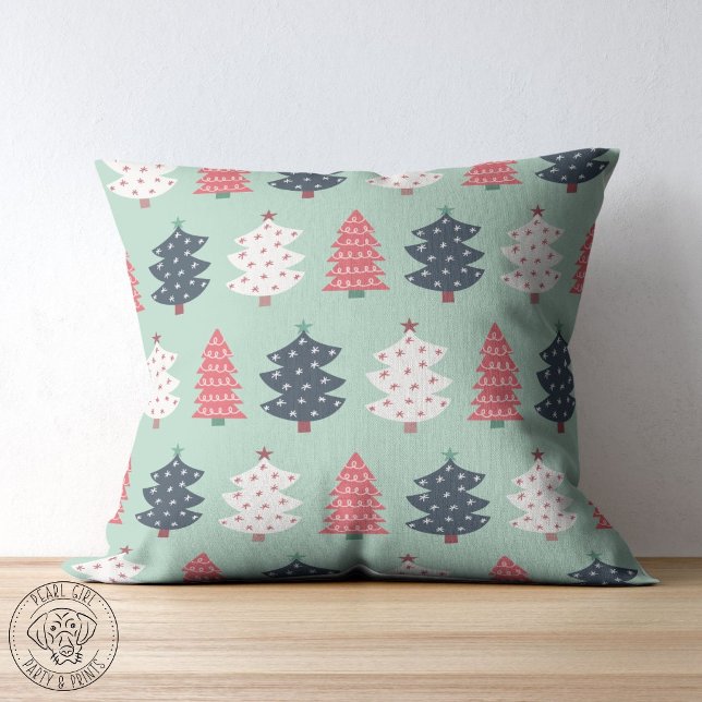 Cheerful Christmas Reversible Throw Pillow (Creator Uploaded)