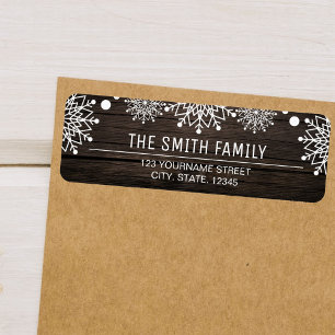 Cheerful Christmas Rustic Barn Wood Snowflakes